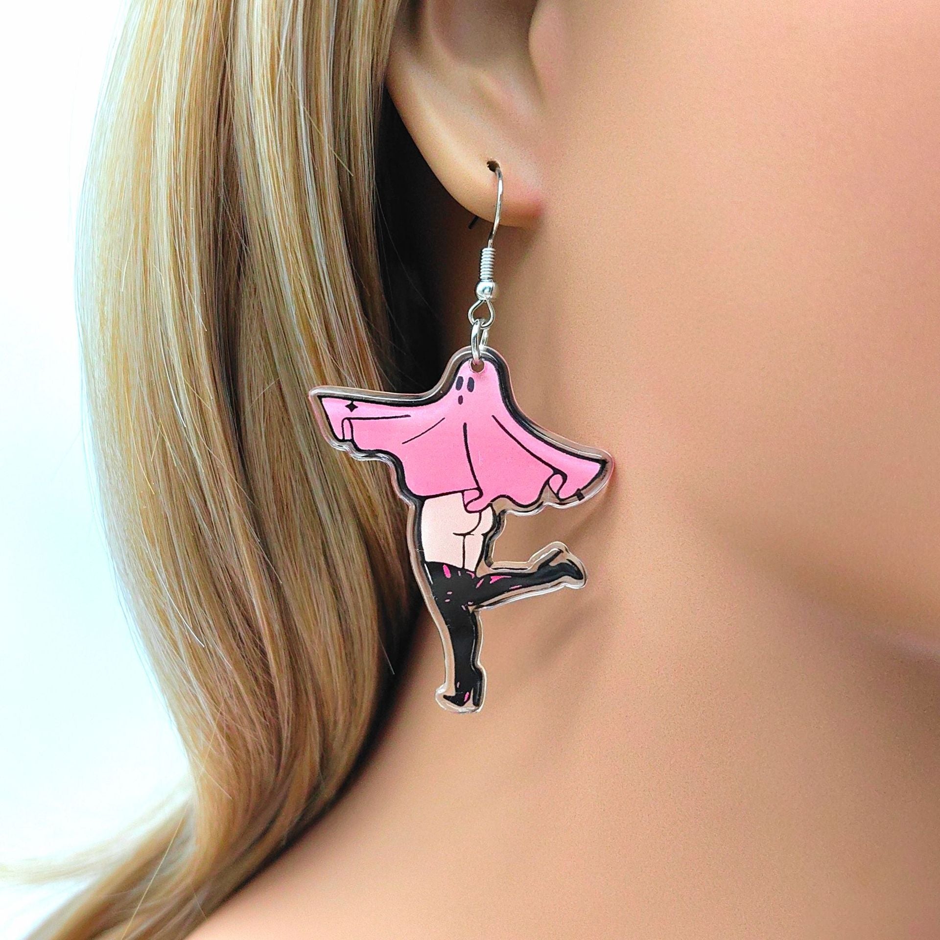 Wholesale Halloween Cartoon Acrylic Double Sided Printing Earrings ACC-ES-XiZhao024