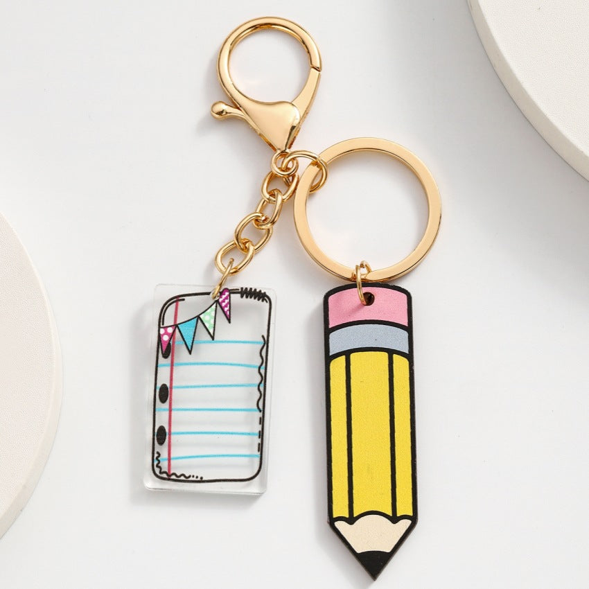 Wholesale Graduation Season Book Pencil Keychains ACC-KC-RongRui006