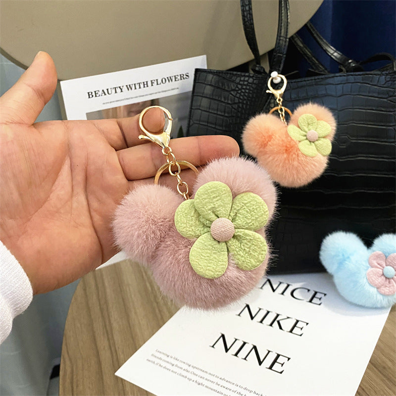 Wholesale Trendy Cartoon Mouse Head Plush Keychain Bag Charm Car Key Accessory Party Gift