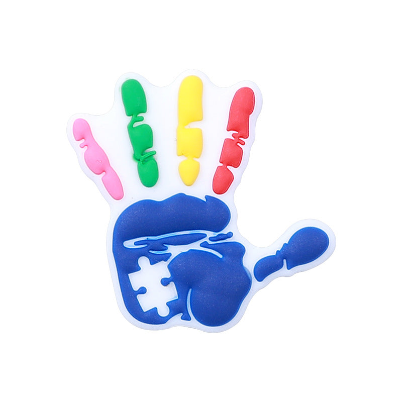 Wholesale 20pcs Rainbow Puzzle Silicone Focal Beads DIY Beaded Pen Accessories ACC-BDS-HeXing020