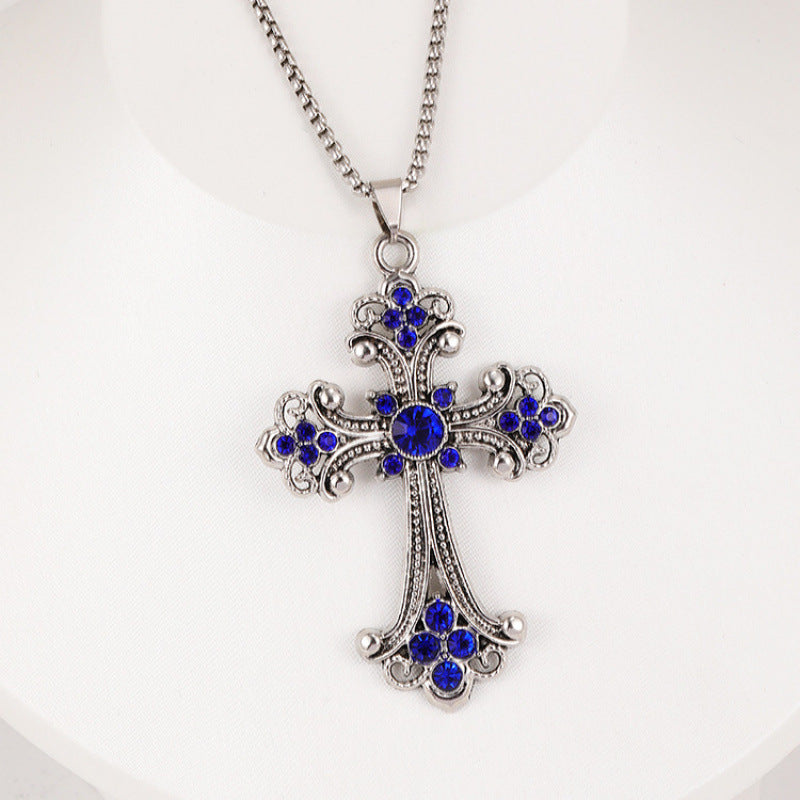 Wholesale Stylish Cross Pendant Necklace Titanium Steel Hip Hop Chain Jewelry Gift For Men Women
