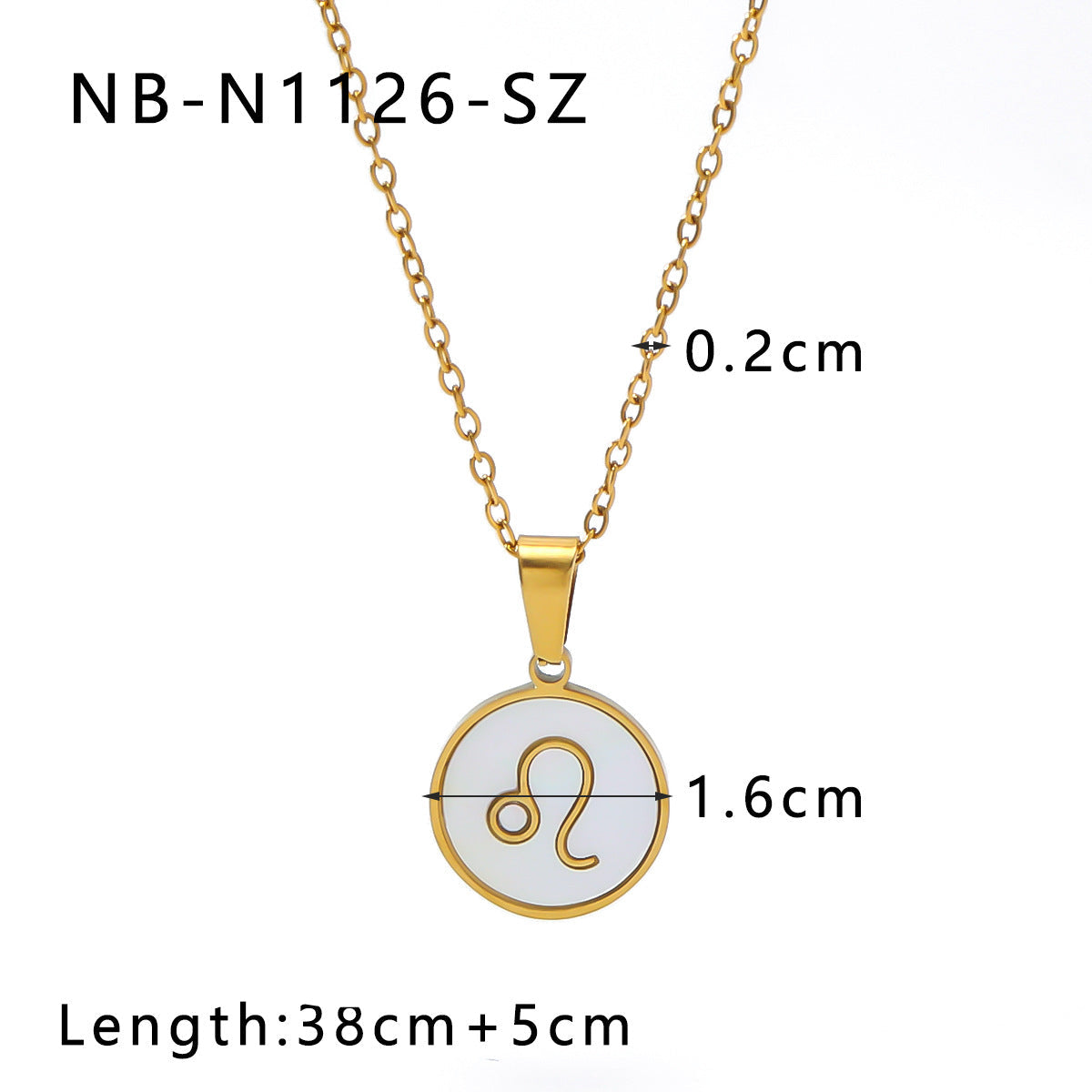 Wholesale stainless steel 18K gold plated twelve zodiac necklace