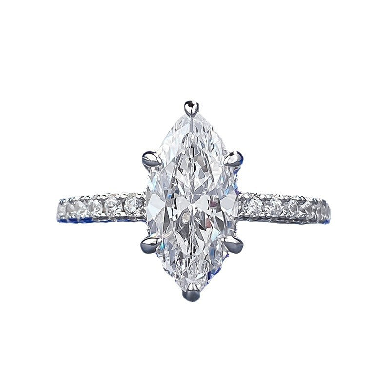 Wholesale S925 Silver Crown Goddess Marquise Ring