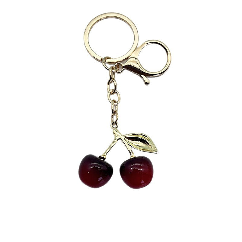 Wholesale  Creative Alloy Cherry Keychain