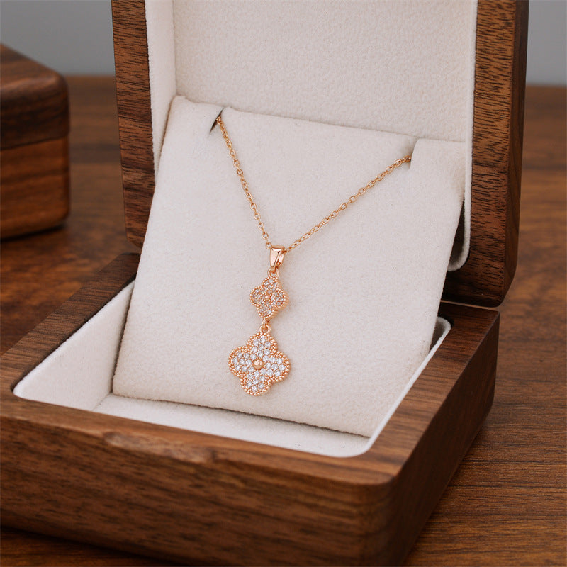 Wholesale Light Luxury Titanium Steel Necklace ACC-NE-Quanx007