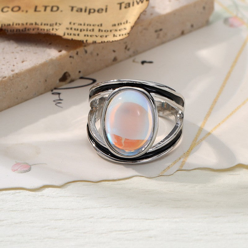 Wholesale Colorful Moonstone Bohemian Style Ring ACC-RS-YunJ015