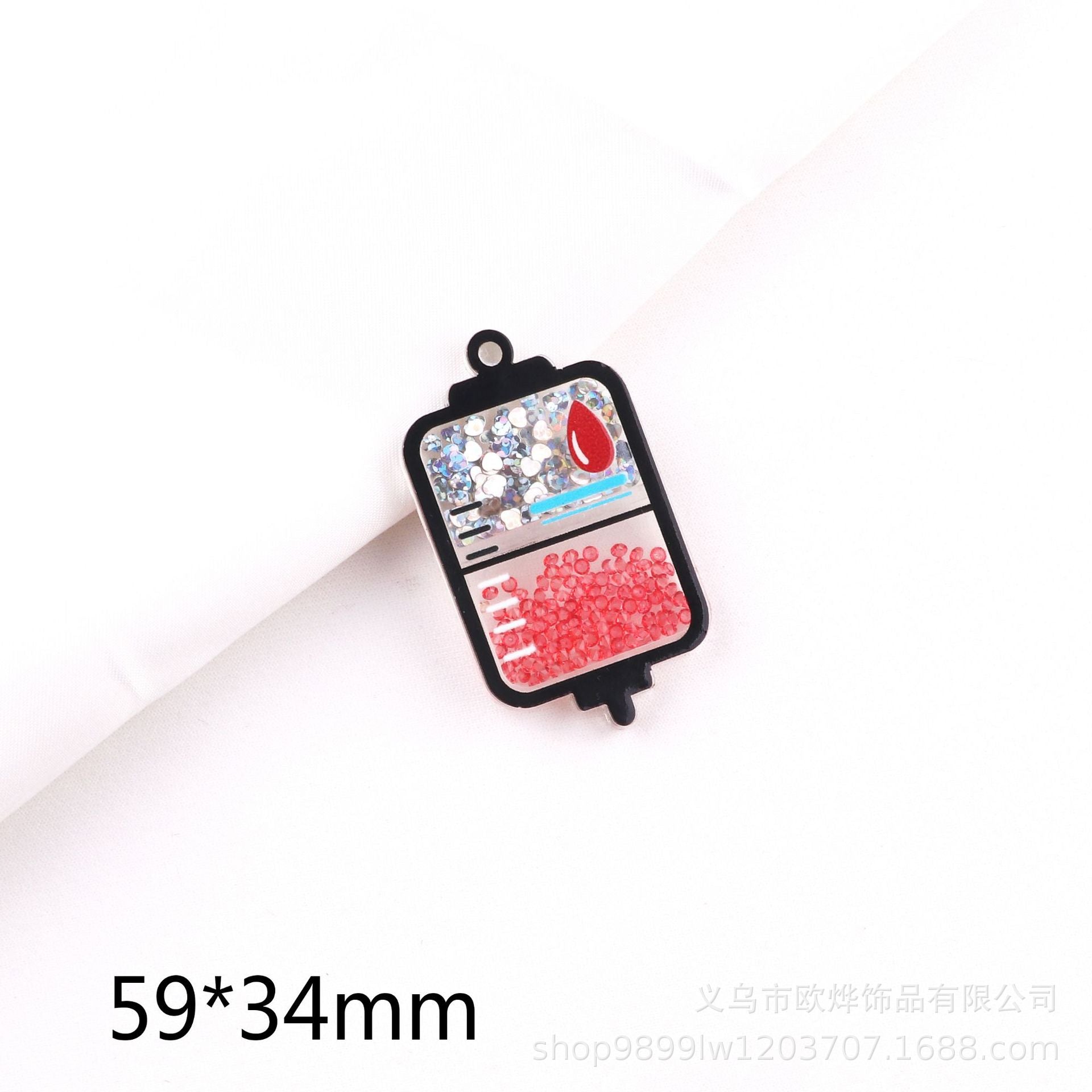 Wholesale  10pcs DIY Flatback Cartoon medical Acrylic Flatback Badge Reels Retractable Keychain DIY Accessories