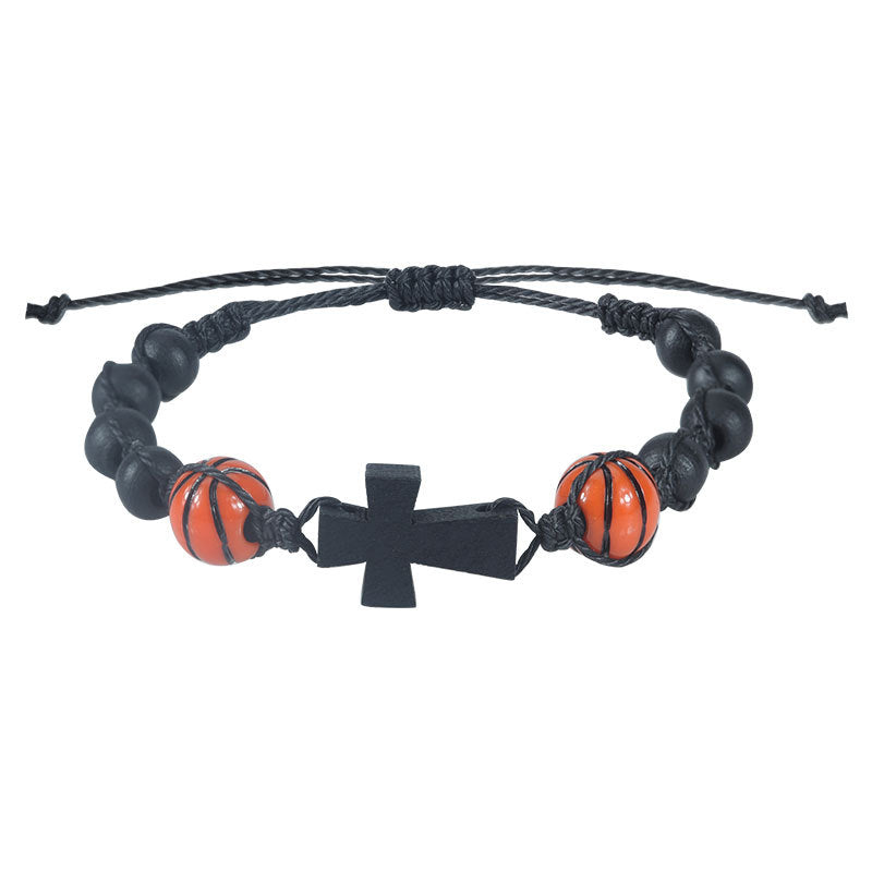 Wholesale Sports Baseball beaded woven bracelet
