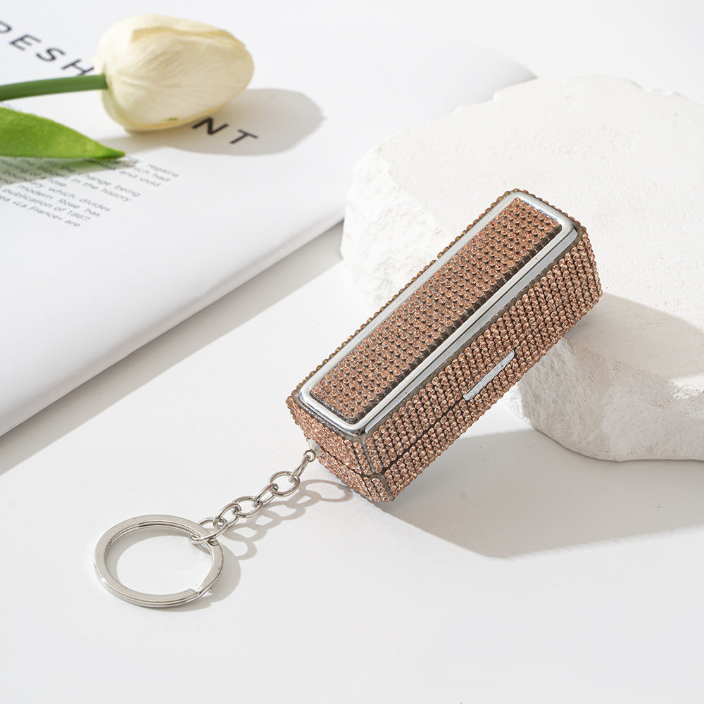 Wholesale Rhinestone Storage Empty Box with Makeup Mirror Keychains ACC-KC-ZhiYa037