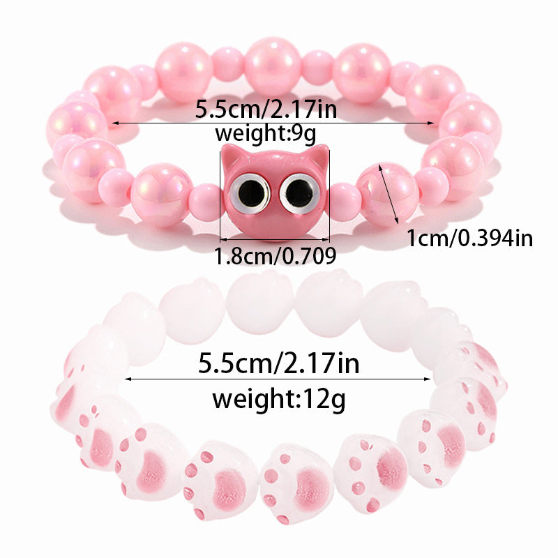 Wholesale cute cat claw bracelet set