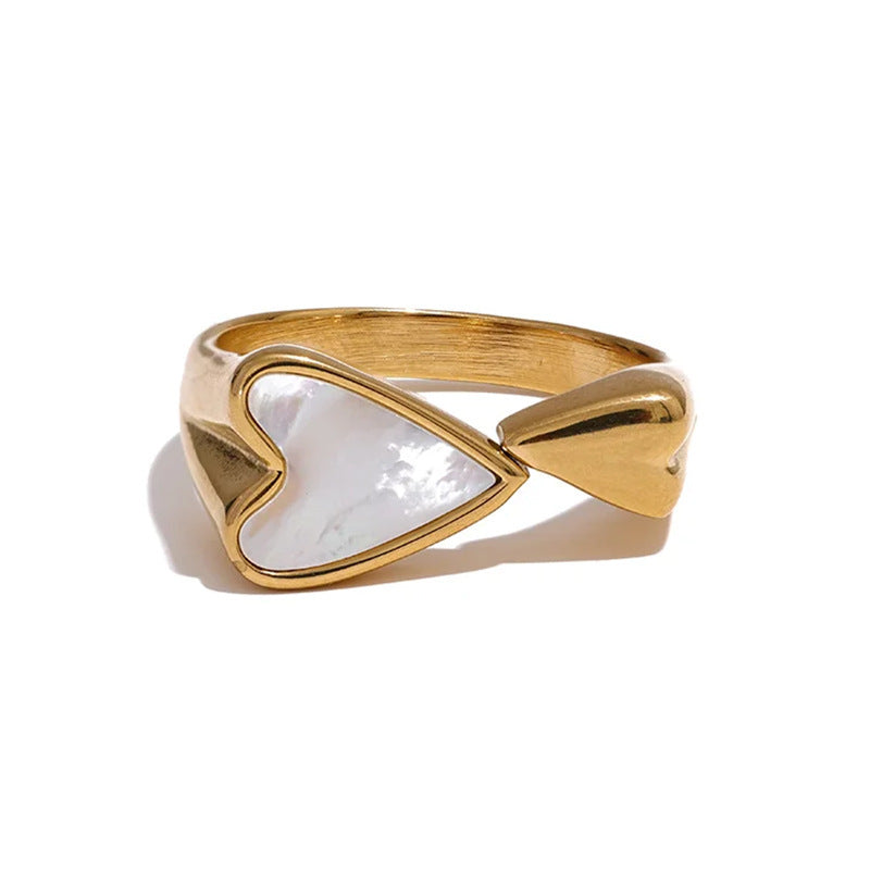 Wholesale Steel Bead Titanium Steel Open Ring Pinky Ring ACC-RS-Qinji001