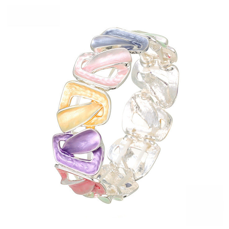 Wholesale color irregular line alloy bracelet