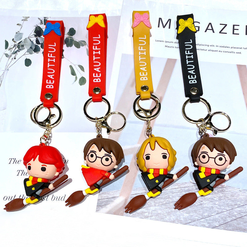 Wholesale Cartoon PVC Soft Keychains Silicone Creative Keychain ACC-KC-XinShu006