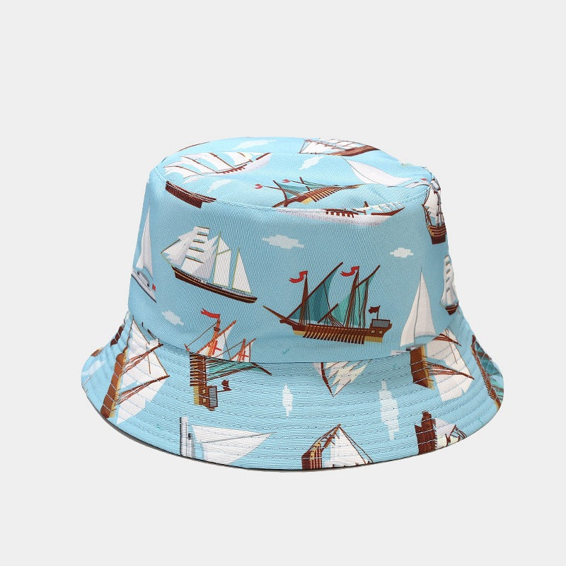 Wholesale Ocean Animal Pattern Double Sided Bucket Hat ACC-HT-LvYi008
