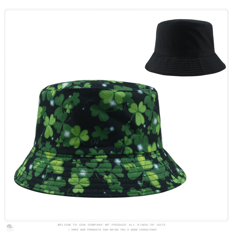 Wholesale Retro Pattern Printed Bucket Hat Double Sided Basin Hat ACC-HT-DaQi001