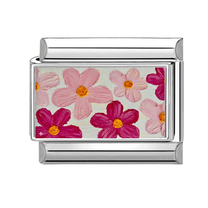 Wholesale  9mm Italian Charm Starter Bracelets DIY square Single Section Creative Stainless Steel Composable Bracelet