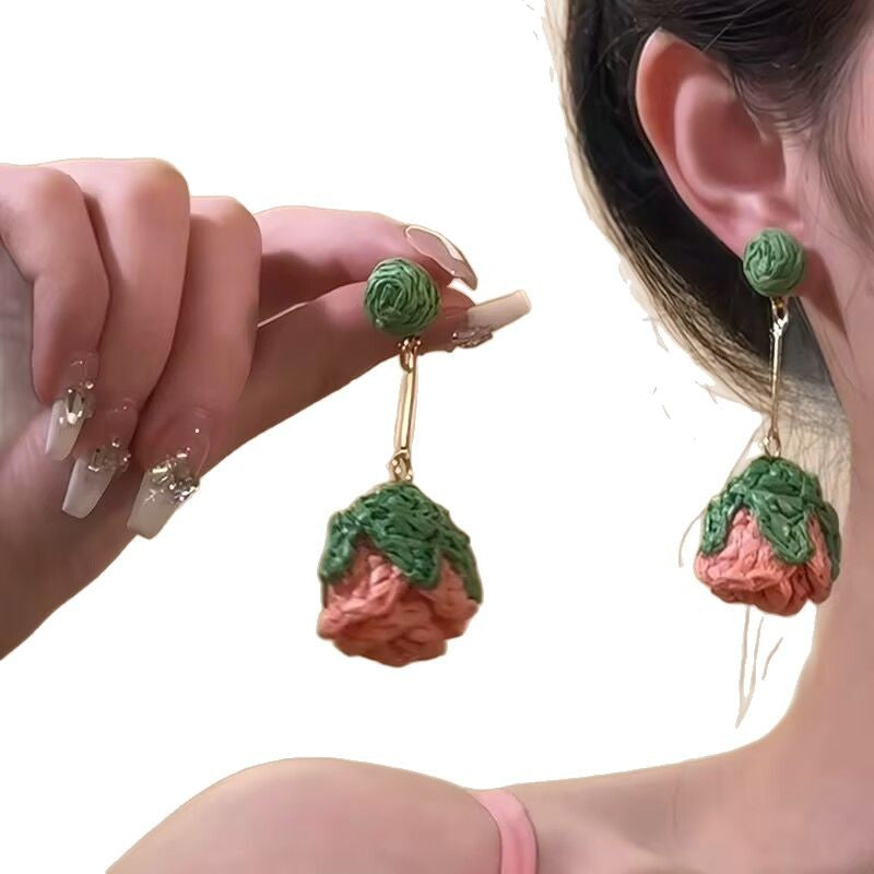 Wholesale Braided Flower Fashion Earrings