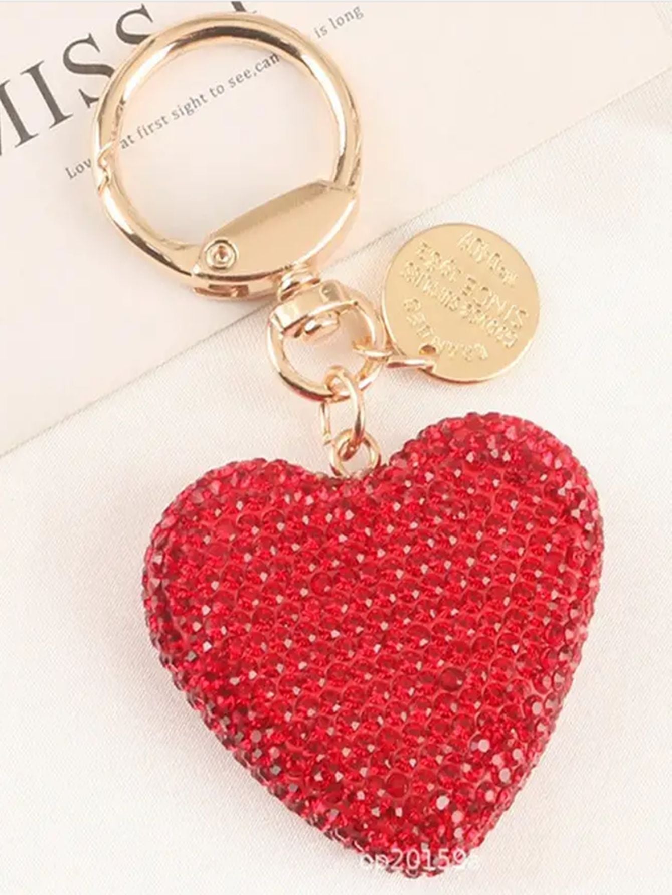 Wholesale diamond heart keychain