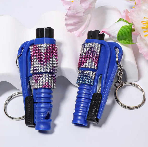 Wholesale Mini Car Seat Belt Release Hammer Keychain with Drill