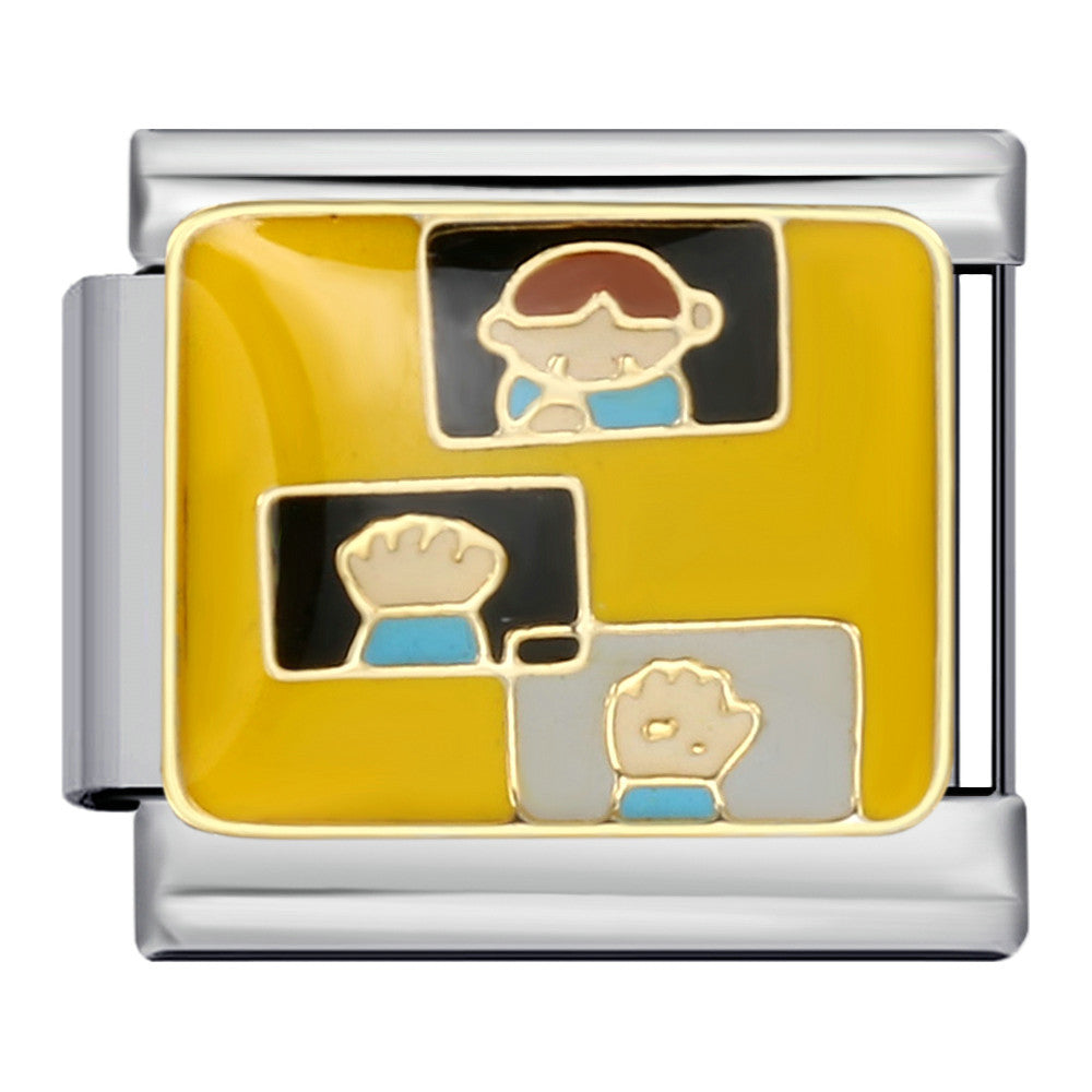 Wholesale Italian Charm Bracelet Gold Plated Oil Drop DIY WeldingStainless Steel Composable Bracelet