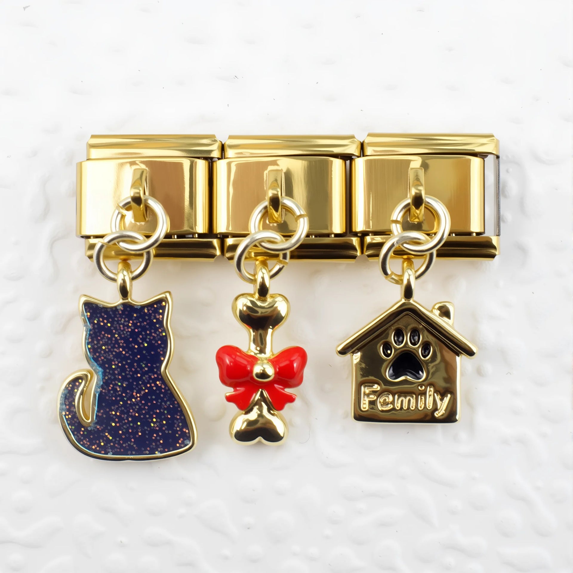 Wholesale 5pcs/pack Individual Sports &  Hobby Charms Single Section Creative Stainless Steel Composable Bracelet