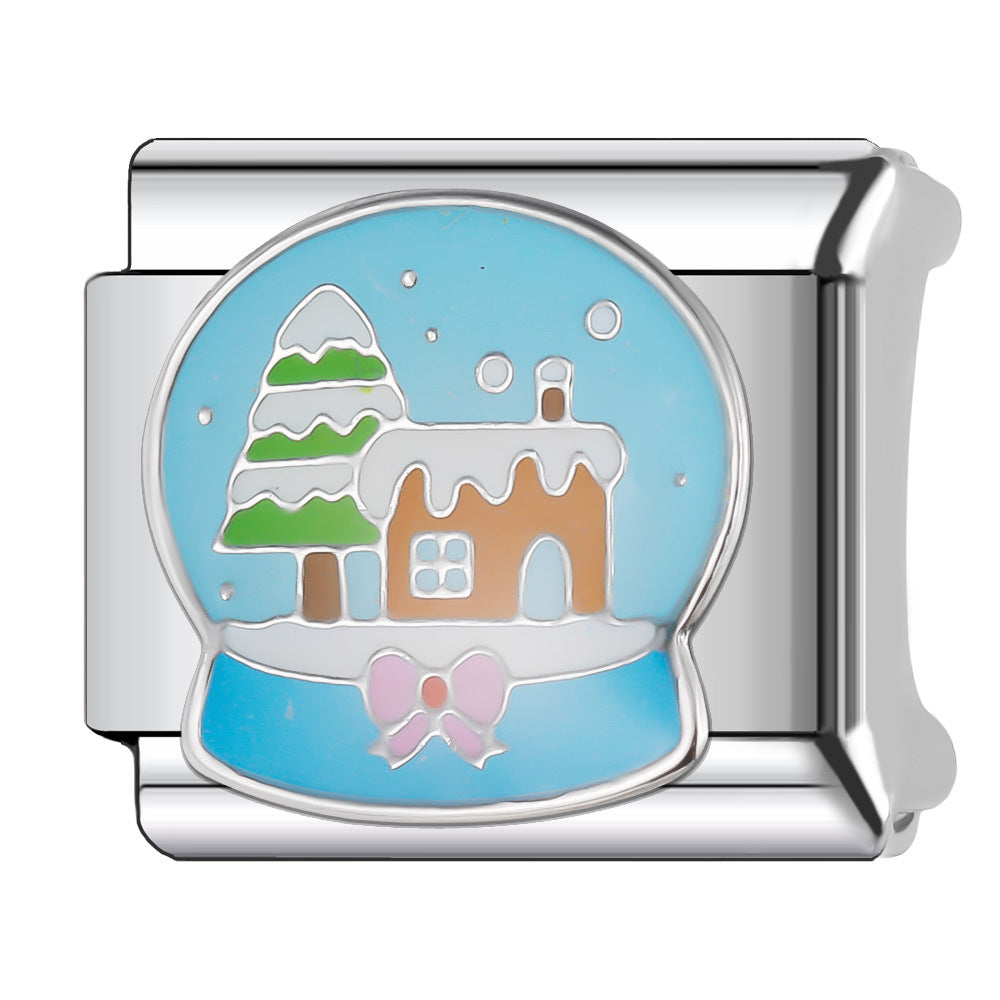 Wholesale Italian Charm Bracelet 9mm DIY Splicing Stainless Steel Christmas Elements Composable Bracelet