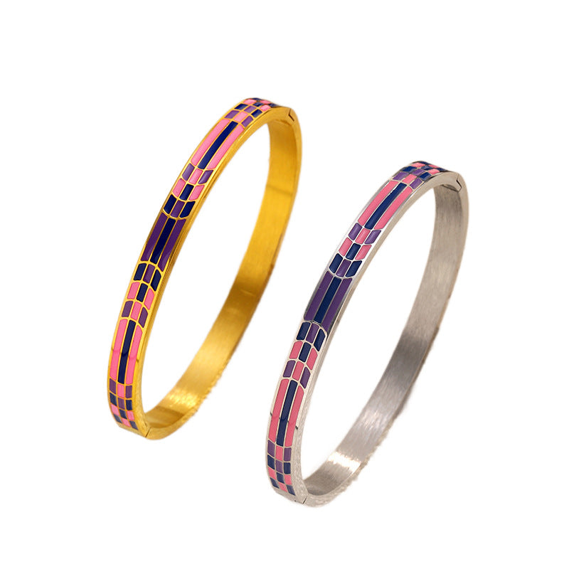 Wholesale  stainless steel color-blocked Bracelet