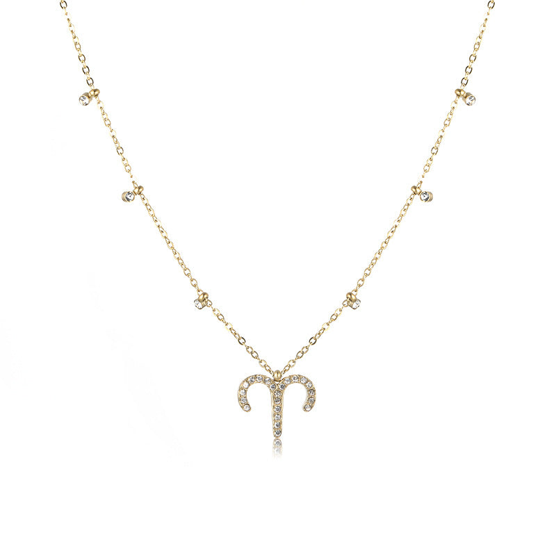 Wholesale Stainless Steel Necklace 12 Constellation Necklaces ACC-NE-YunHe001