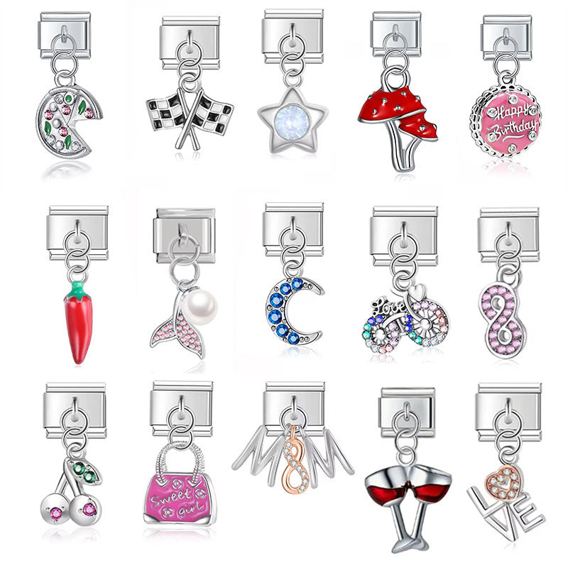 Wholesale Alloy Modular Bracelet Dripping Oil Simple Style Everyday Wear Fashion Accessory
