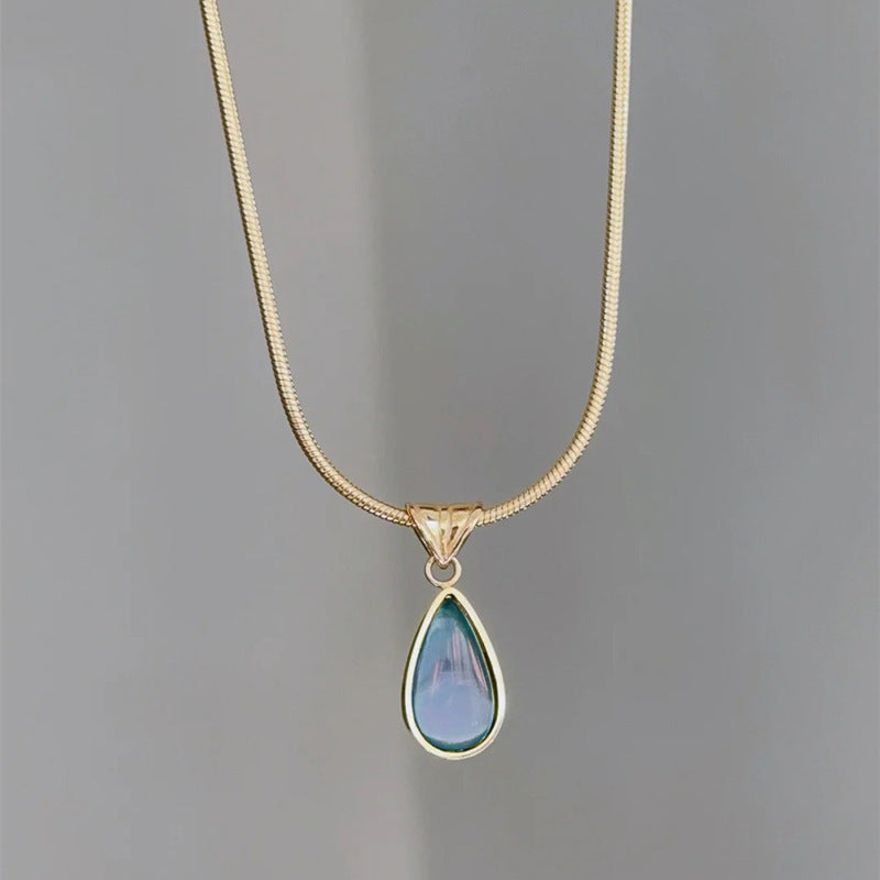 Wholesale Blue Water Drop Ocean Necklace