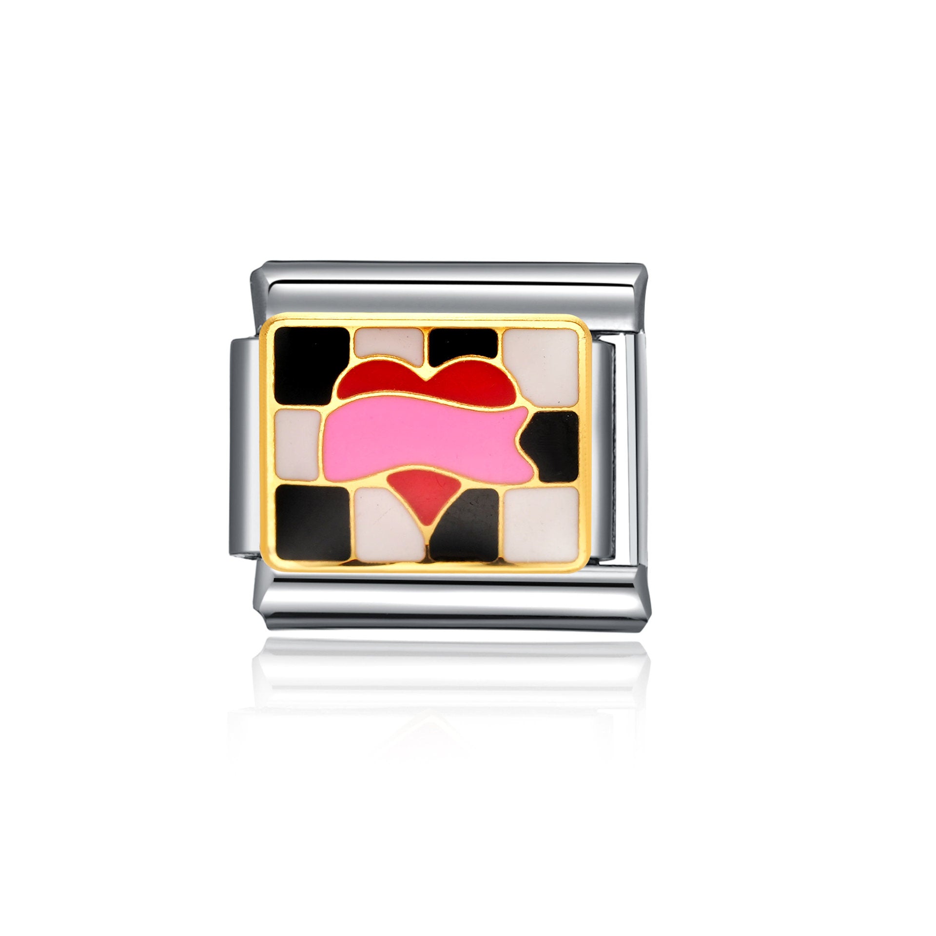 Wholesale Italian Charm Bracelet 9mm DIY Splicing Cute Cartoon Stainless Steel Composable Bracelet