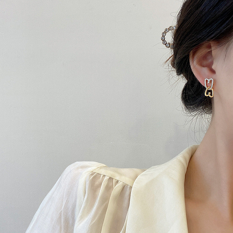 Wholesale Love Earrings Micro-inlaid Zircon Earrings