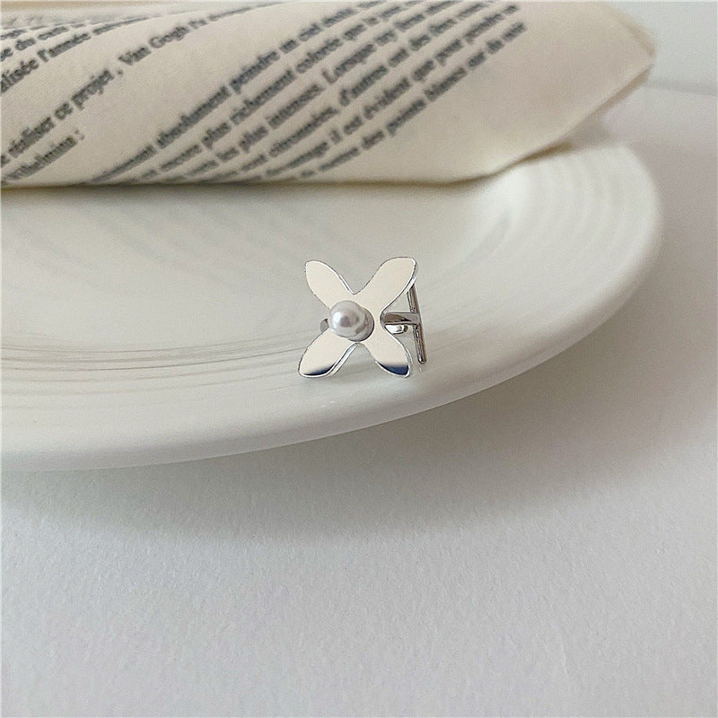 Wholesale fashion mirror windmill ear bone clip retro earrings