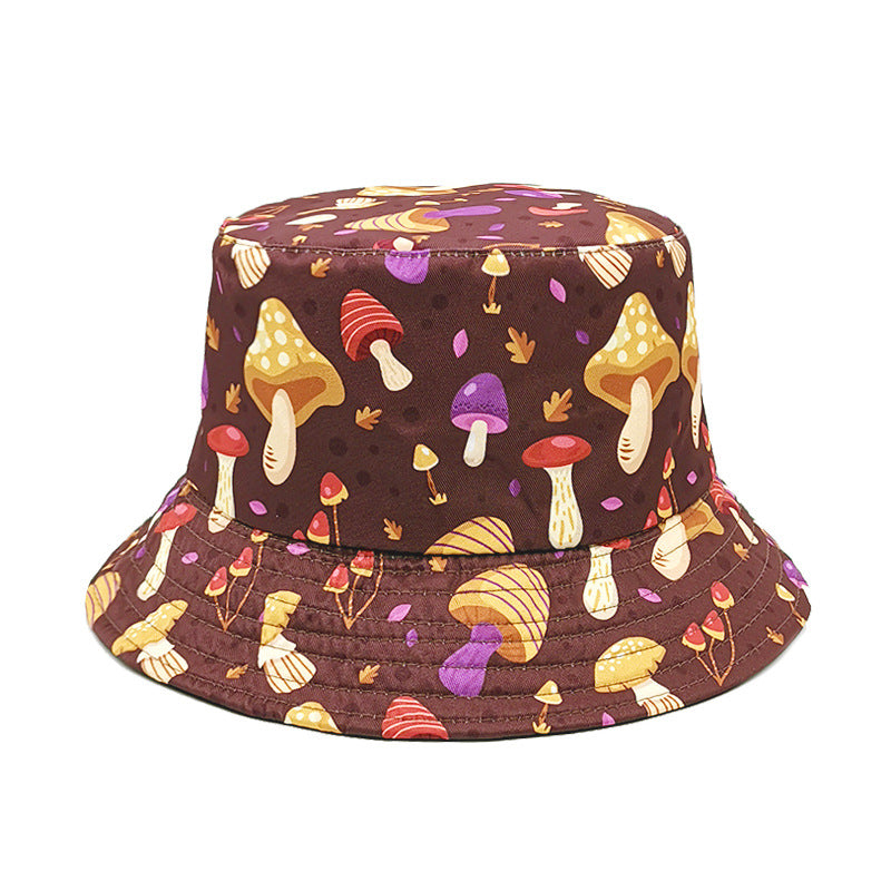 Wholesale Colorful Mushroom Pattern Bucket Hat ACC-HT-ShunMa003