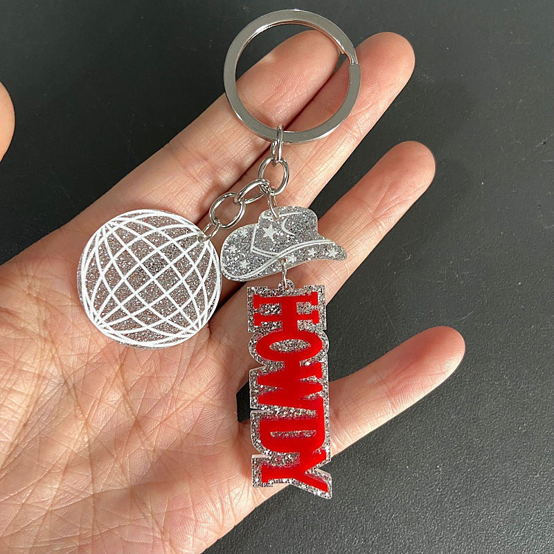 Wholesale Western Cowboy Tribe Acrylic English Letter Keychain ACC-KC-XueP002