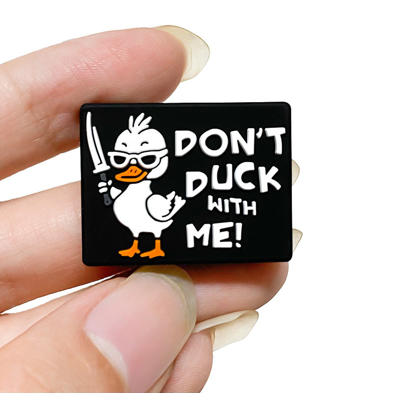 Wholesale 10pcs Duck Silicone Cartoon Focal Beads ACC-BDS-WDX252