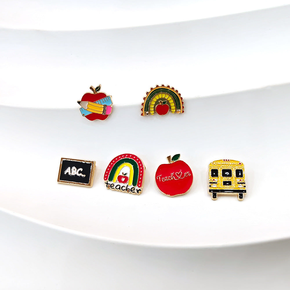 Wholesale 5pcs School Graduation Season  Fun Letter  Badge Back to School Brooch