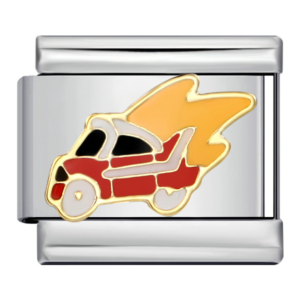 Wholesale Italian Charm Bracelet 9mm DIY Splicing Removable Transportation Series Stainless Steel Composable Bracelet