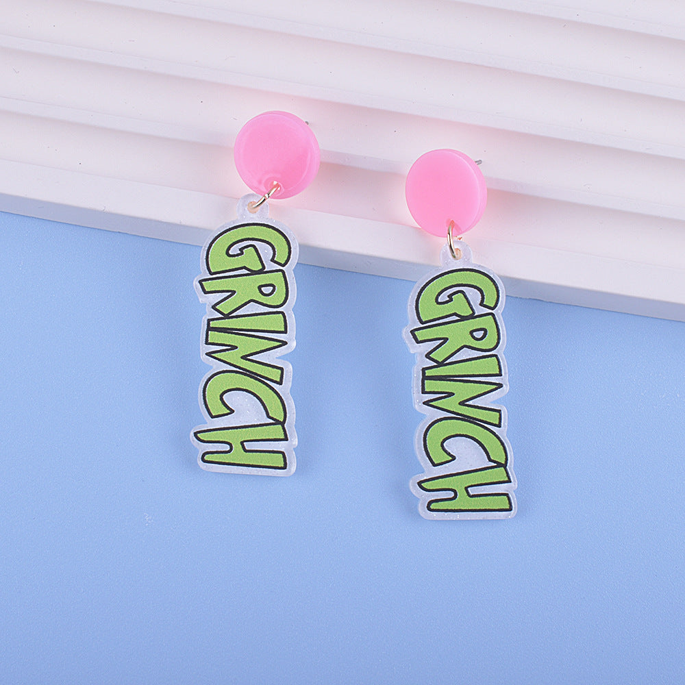 Wholesale Acrylic material Christmas pendant pendant earrings