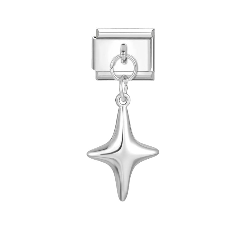 Wholesale Stainless Steel DIY Pendant Charms - Modern Unisex Jewelry Making Components for Boutique Resale