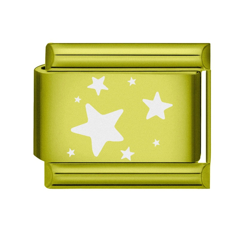 Wholesale 9mm Italian Charm Starter Bracelets DIY square Single Section Creative Stainless Steel Composable Bracelet