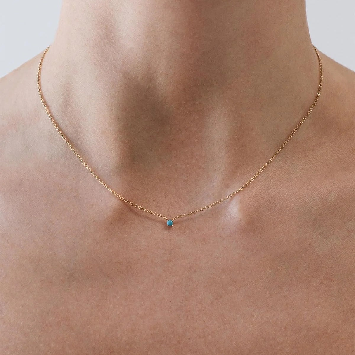 Wholesale Titanium steel birthstone 12 birthstone zircon necklace