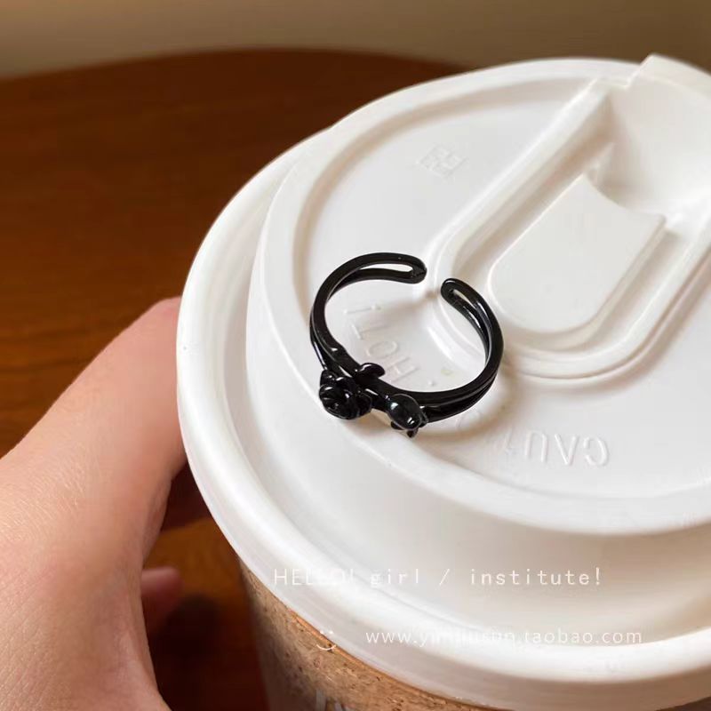 Wholesale Dark Butterfly Flower Open Ring