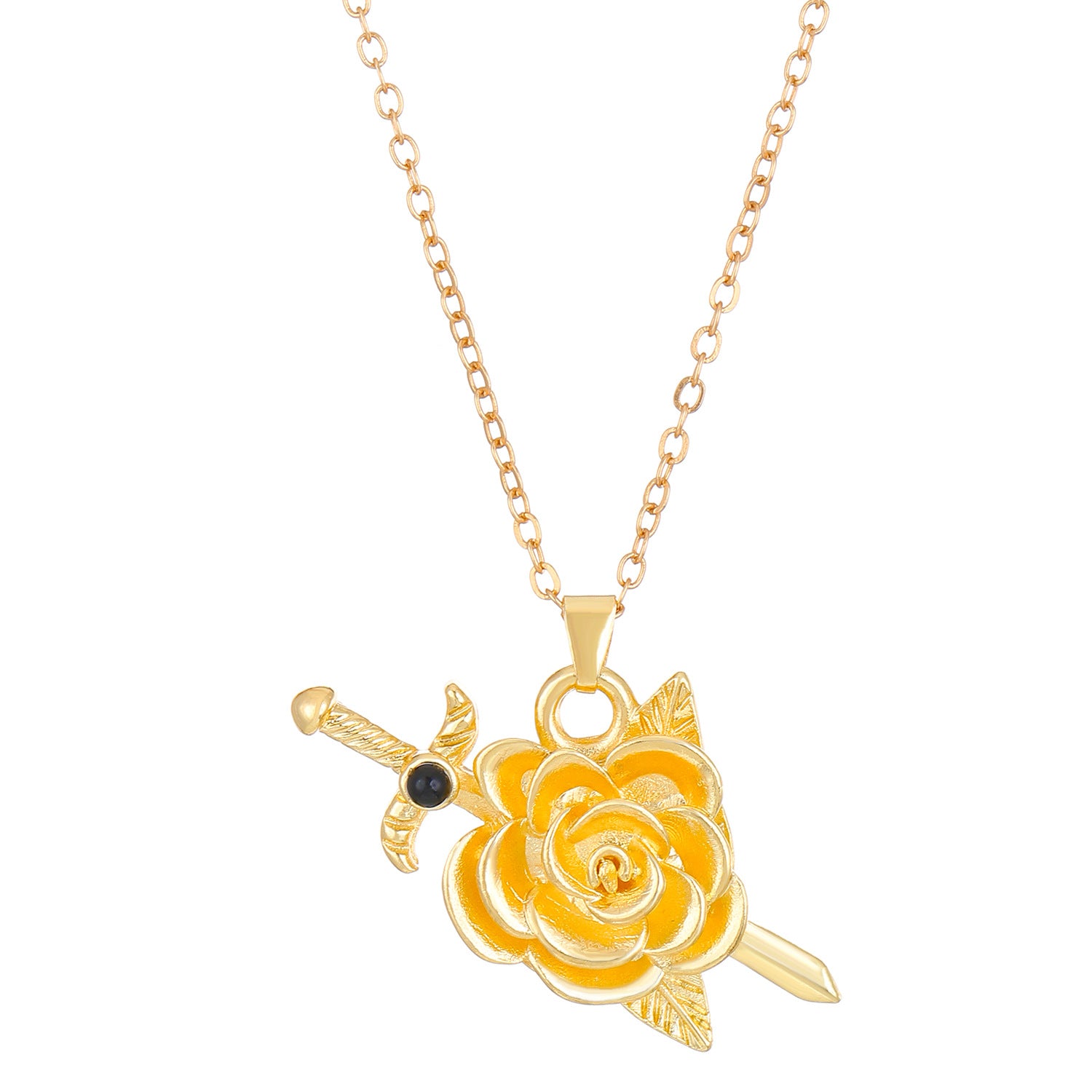 Wholesale Love Rose Necklace  Flower Heart-shaped Clavicle Chain