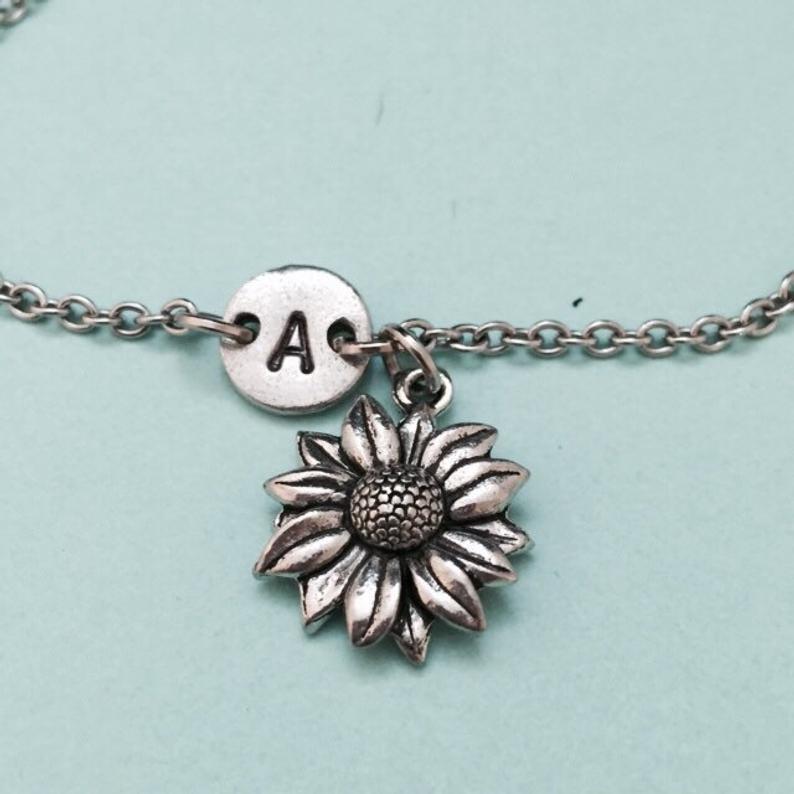 Wholesale Vintage Flower Bracelet Antique Style Alloy Jewelry Chic Sunflower Charm For Women Everyday Fashion Accessory Gift