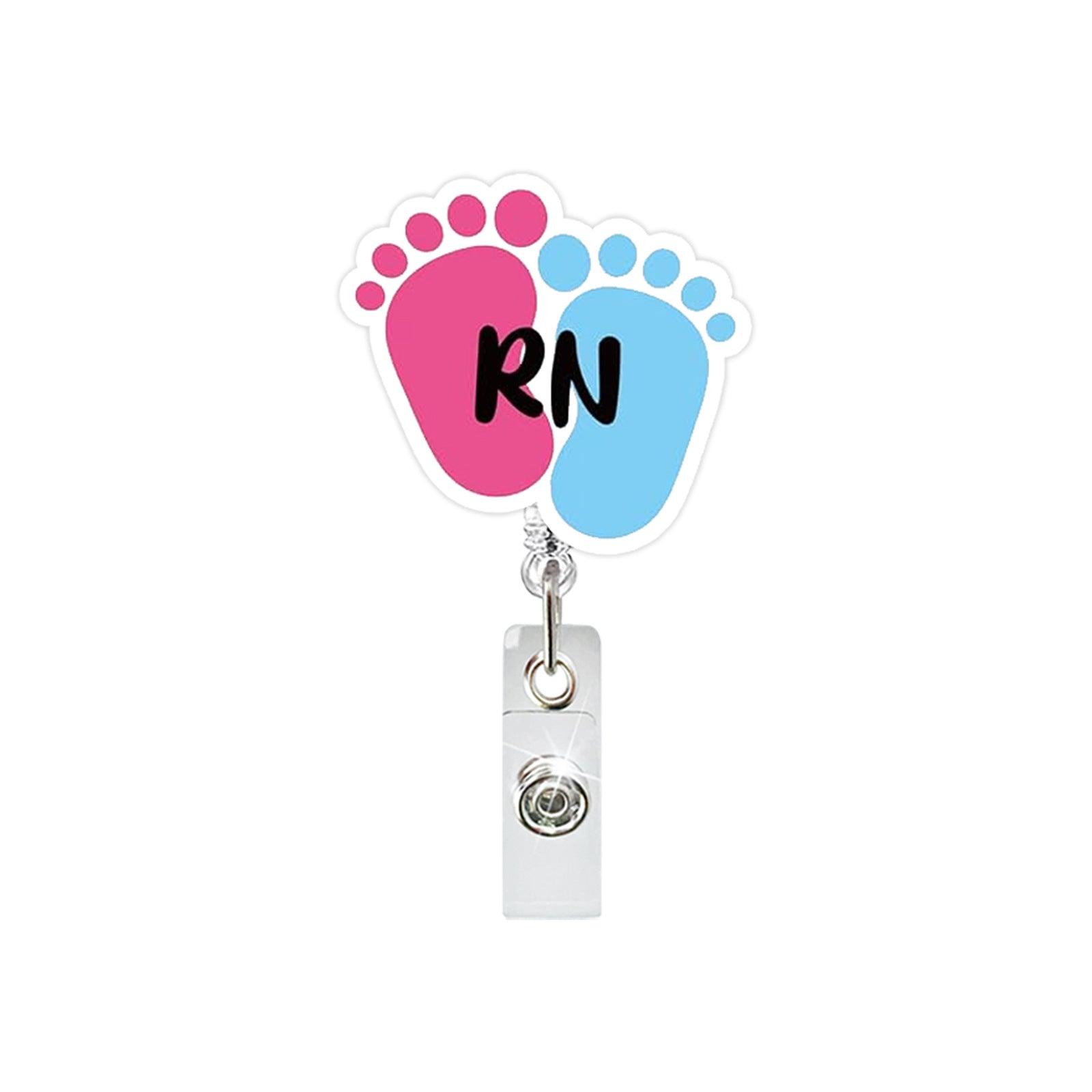 Wholesale Chic Baby Bottle Design Retractable Badge Reel ABS Rotating Clip Fashion Accessory