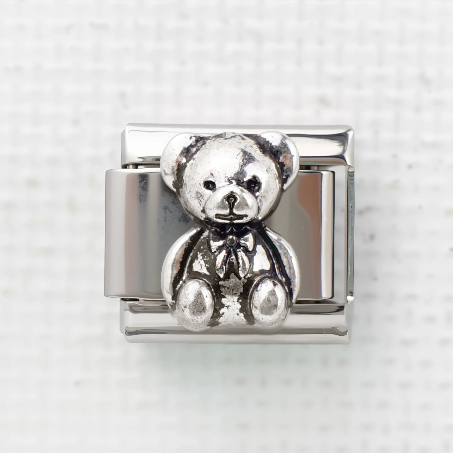 Wholesale 5pcs Italian Charm Bracelet 9mm DIY Splicing Perfume Bottle Bear Stainless Steel Composable Bracelet