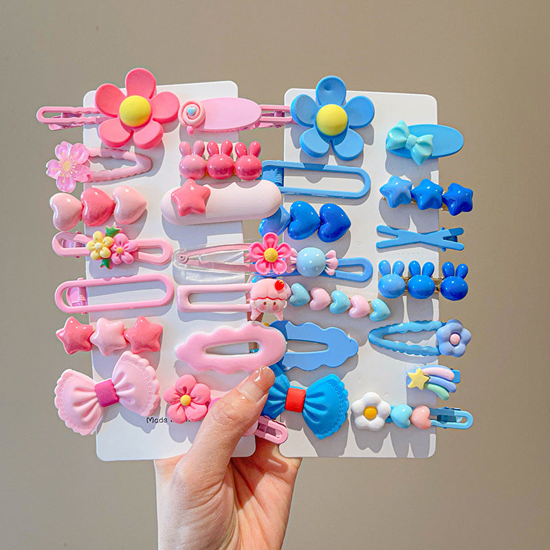 Wholesale Children's Fringe Hair Finishing Artifact Girl's Macaron Color Flower Hairpin