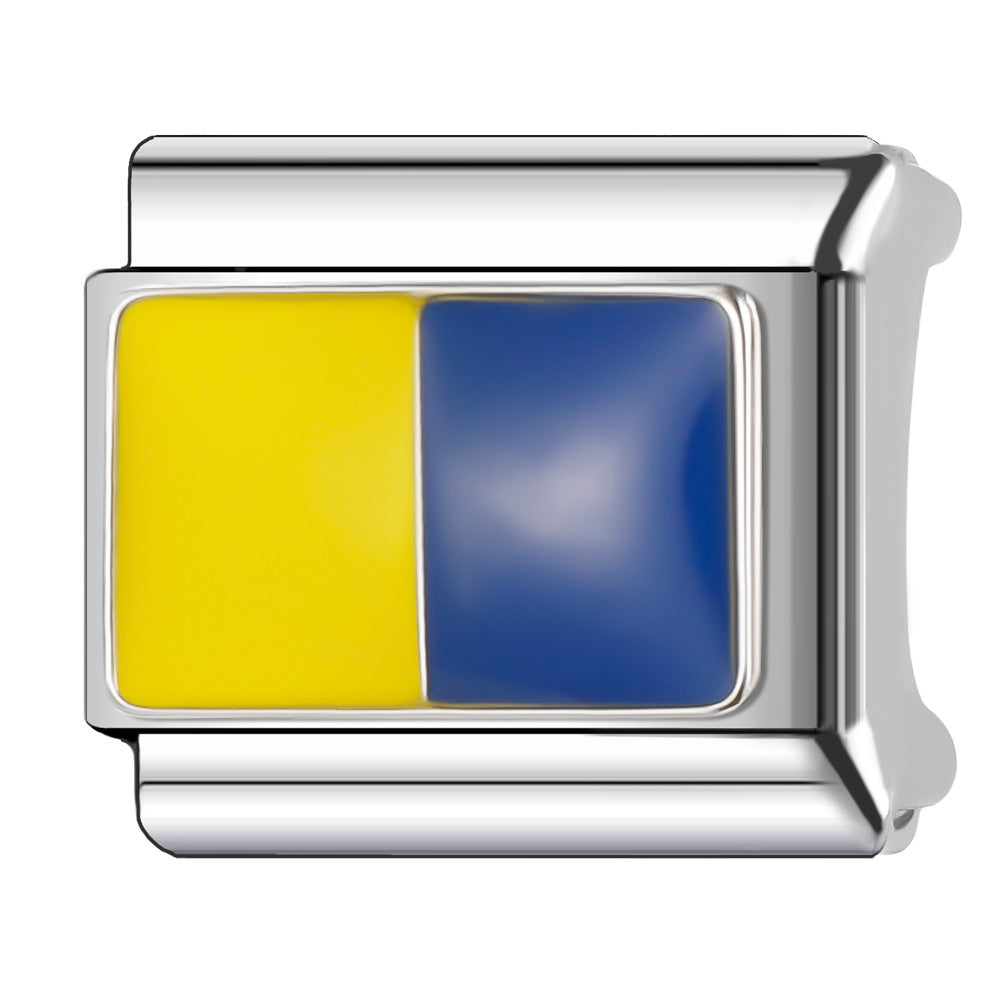 Wholesale Italian Charm Bracelet 9mm DIY Splicing Creative Pattern Stainless Steel Composable Bracelet