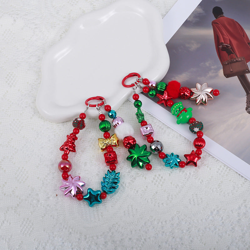 Wholesale Christmas beaded  keychain